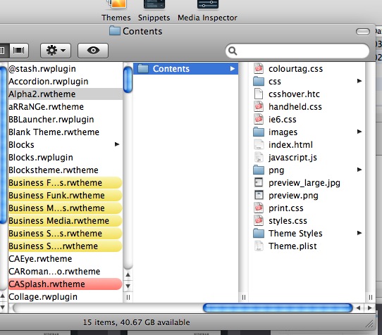 Typical Theme Contents